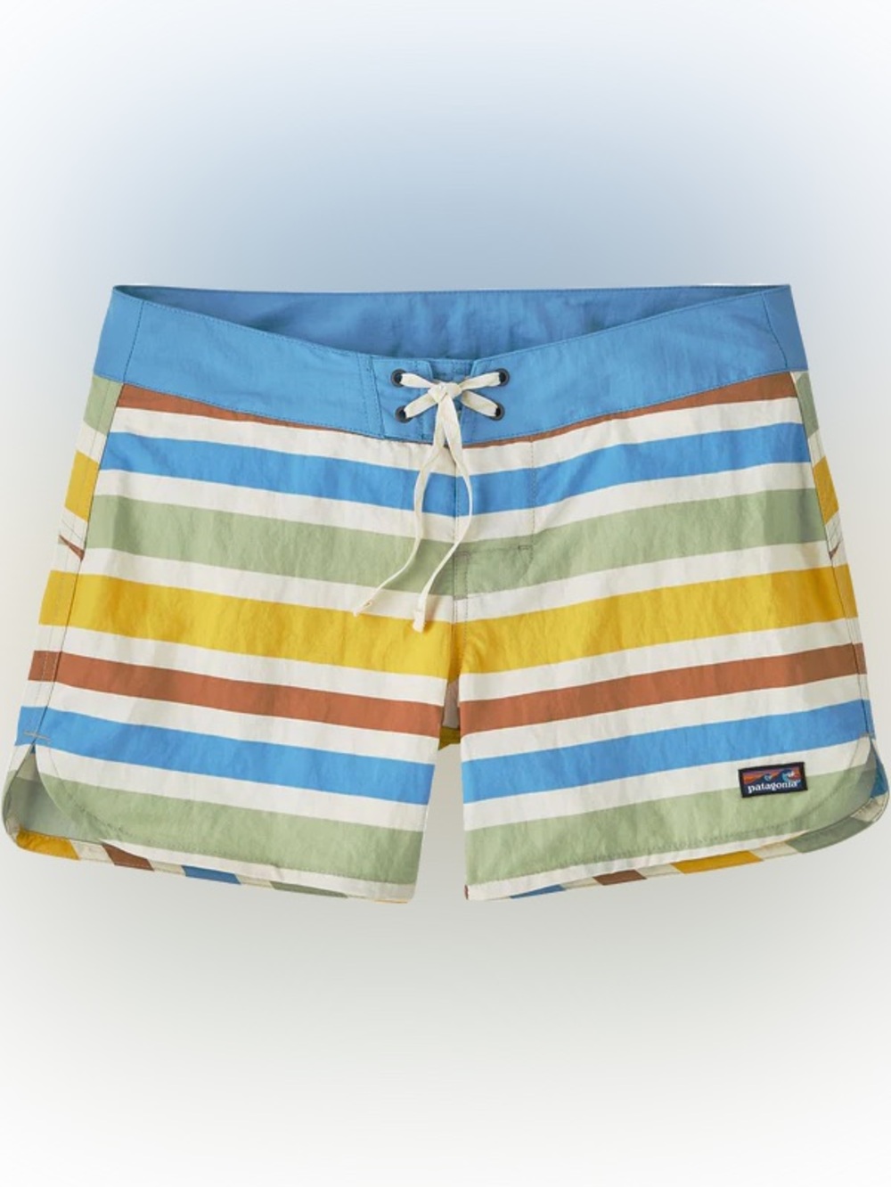 Patagonia Multicolor Striped Board Shorts in Blue, Yellow & Green